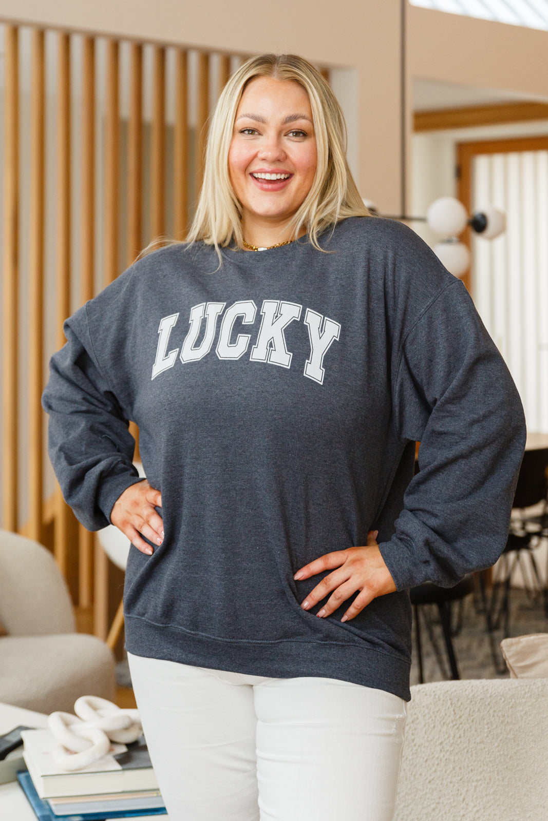 Lucky Sweatshirt 2XL Charcoal 