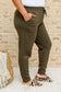 Lounge All Day Zip Up Hoodie & Joggers Set In Olive   