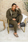 Lounge All Day Zip Up Hoodie & Joggers Set In Olive   