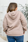 As You Were Zip Up Hooded Sweatshirt Jacket in Mocha   