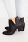 Anastasia Glitter Ankle Booties in Black   