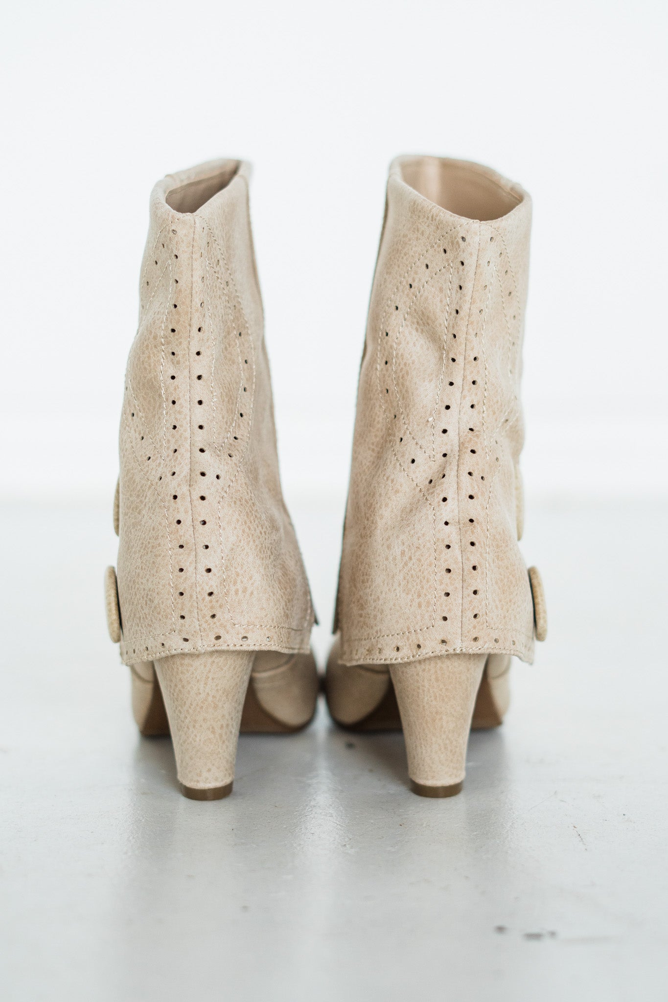 Maeve Pullover Ankle Booties in Cream   