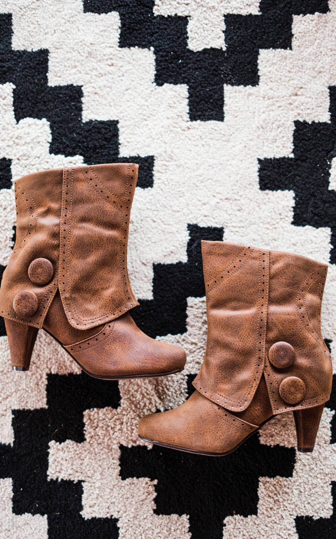 Maeve Pullover Ankle Booties in Brown   