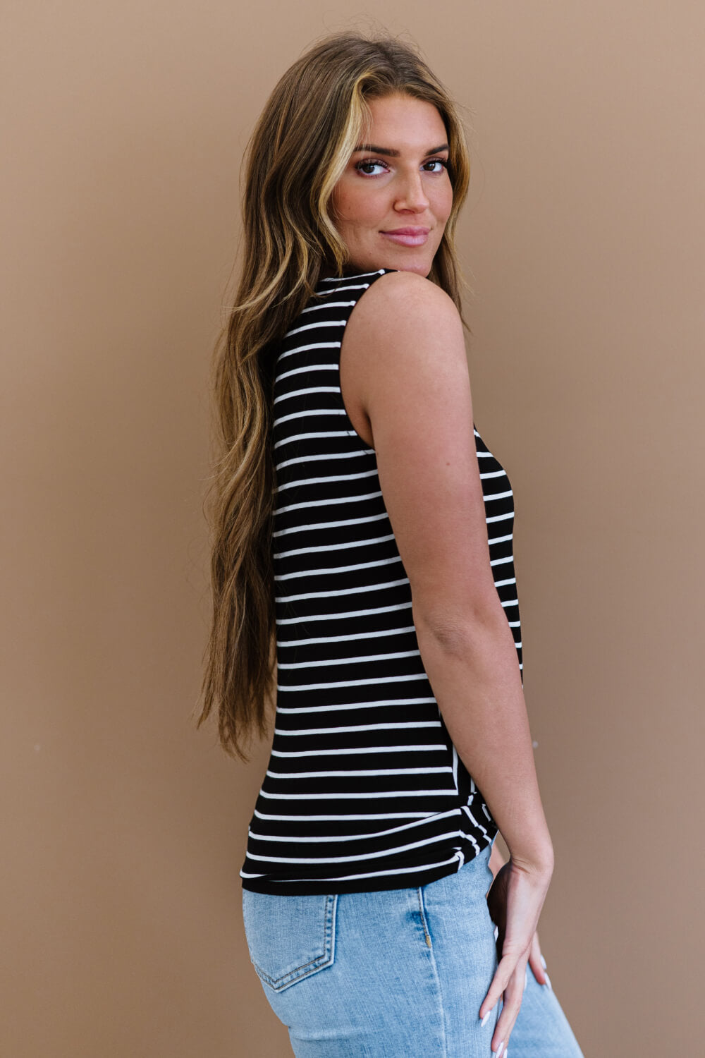 Go Your Own Way Striped Twist Detail Tank   