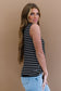 Go Your Own Way Striped Twist Detail Tank   