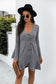 The Right Impression Asymmetrical Ruffle Hem Button Dress Gray S 