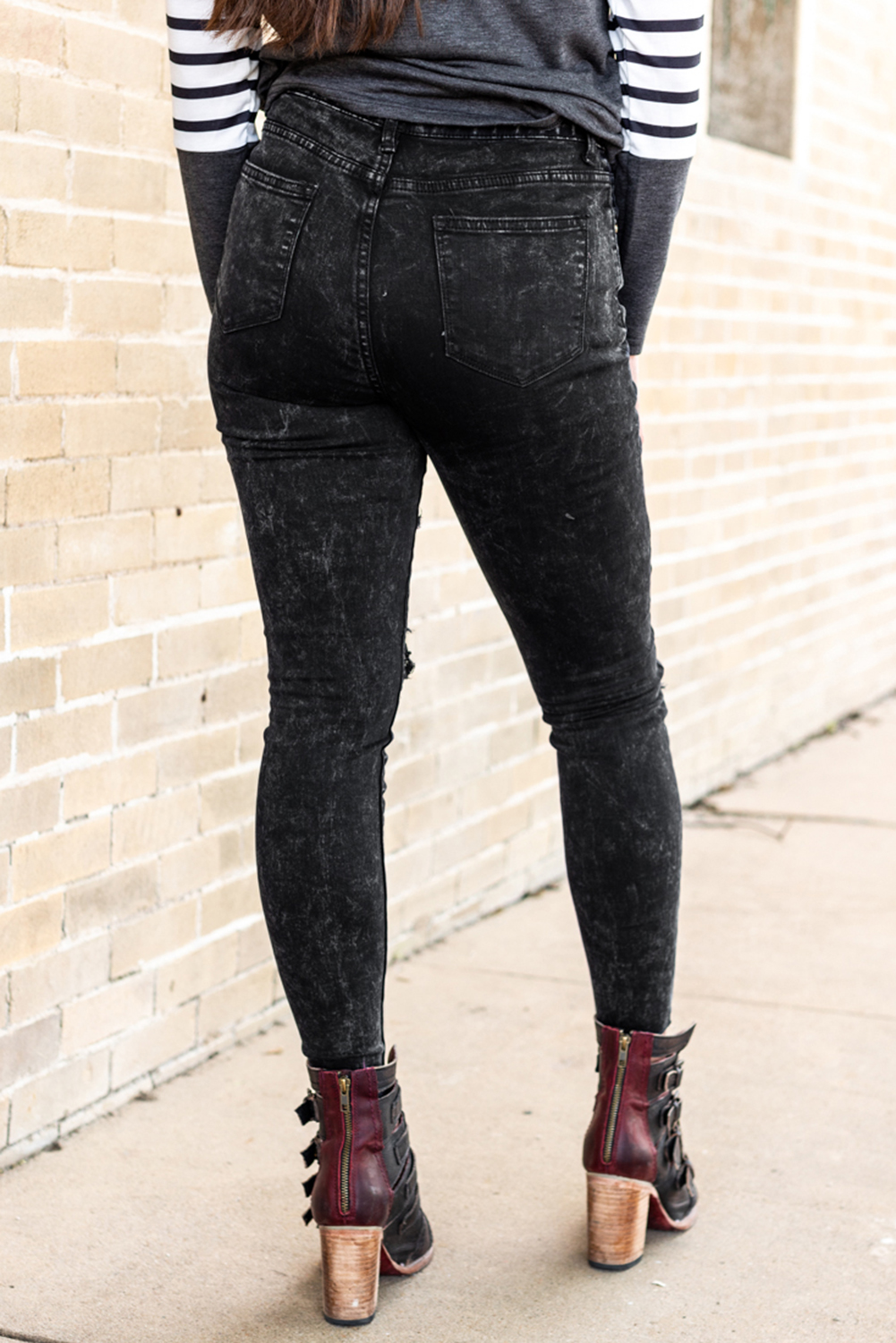 Tap Into Your Wild Leopard Patched Skinny Jeans   