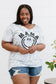 MAMA Smiley Face Graphic Tie-Dye Tee Shirt   