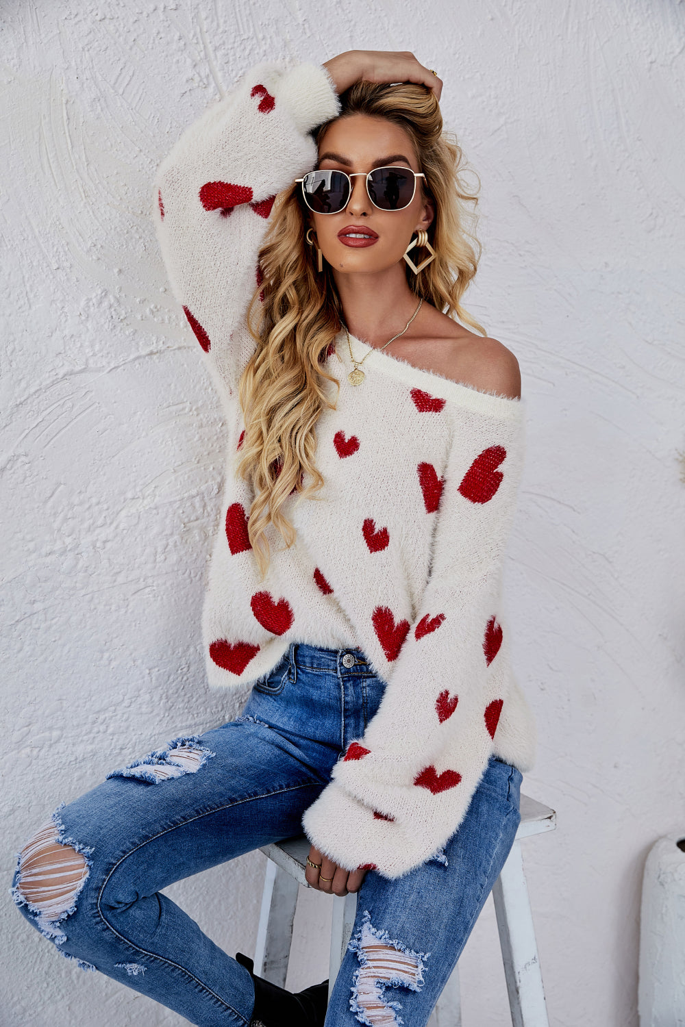 All of the Love Fuzzy Sweater | Social + Co Boutique