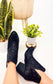 Anastasia Glitter Ankle Booties in Black   