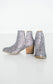 Anastasia Glitter Ankle Booties in Silver   