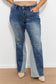 Judy Blue Split Decision Mid-Rise Panel Flare Jeans Medium Wash 14W 